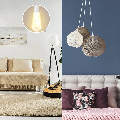 16Ft E26/E27 (whyui3) Plug in Light Socket,Pendant Light Cord Lamp Kit, Pendant Light Cord Kit Light Socket Hanging