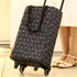 18.9x11.02x7.09in Folding Trolley Bag with Wheels Large Capacity Reusable Grocery Cart for Shopping Camping Hand Pulled
