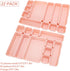 KeFanta 22 Pack Desk Drawer Organizers, Interlocking Storage with 3 Sizes for Office, Bathroom, Pink