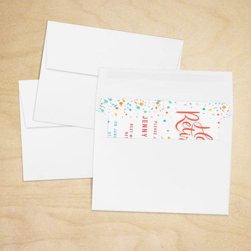 LUXPaper Bright White A7 Invitation Envelopes | 5 1/4" x 7 1/4" | 24lb Text | 100 Qty