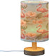 ALAZA Flamingos Tropical Flowers Monstera Bedside Table Lamp with USB Port for Bedroom Nightstand Lamps Night Light
