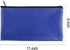 Zipper Bank Bags, 4-Pack PU Leather Cash & Coin Pouch with Zipper (Blue)