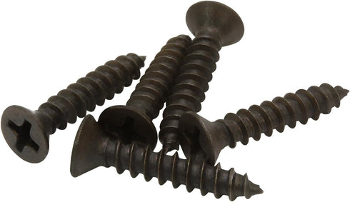 Bolt Dropper 6 X 3/4'' Black Oxide Coated Stainless Steel Flat Head Phillips Wood Screws (100 Pack)