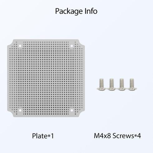 LeMotech Junction Box Mounting Plate, ABS Plastic Internal Panel with Screws, 7.2"x7.2"