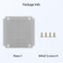 LeMotech Junction Box Mounting Plate, ABS Plastic Internal Panel with Screws, 7.2"x7.2"