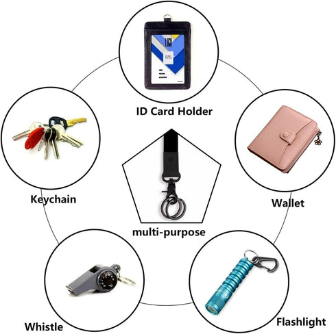 Keychain Lanyard for Women and Men, Wristlet Key Chain Holder with Key Rings for Car Keys ID Badge