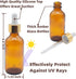 4 PACK 2 oz Dropper Bottle with Funnel, Labels & Long Pipette, 60 ml Amber Glass for Essential Oils