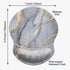 Ergonomic Designed Mouse Pad with Wrist Rest Hand Support Non Slip Rubber PU Base Wrist Mouse Pads Great for Gaming & Work (Wrist Marble Grey S)