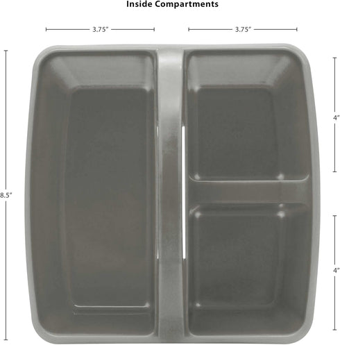 Teacher Created Resources Gray Portable Plastic Storage Caddy - 6-Pack for Classrooms, Kids Room, Office Organization