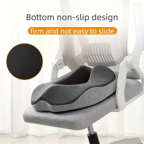 Charm Bird Sciatica Ergonomic Seat Cushion -Large Memory Foam Office Chair Cushion Seat Pad - Sciatica & Lower Back