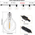 TAICORE G40 Bulbs, (G40 Bulbs, 50FT) Outdoor String Lights with Clear Globe Black Cord, Waterproof LED Edison Filament