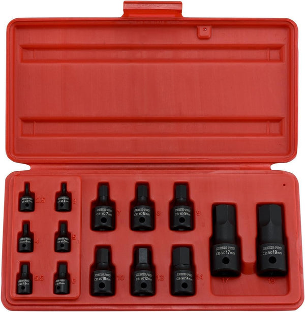 NEIKO 01141B Allen-Bit Socket Set, Metric Socket Set, 2.5 mm to 19