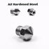 Microswiss Plated A2 Hardened Tool Steel Nozzle for MK10 All Metal Hotend Kit ONLY, (.4mm)