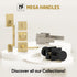 Mega Handles Floor Door Stopper - Gold Door Stopper, Wall Protector with Mounting Hardware Included - Satin Brass