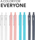 Poppin Retractable Gel Pens - Fine Point 0.7mm Tip, Smooth Writing Gel Ink Pens, 12 Pack (White with Black Ink)