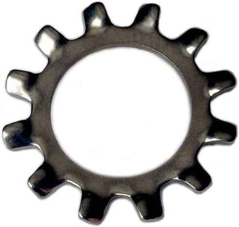 #8 Stainless Steel External Tooth Star Lock Washers, Pack of 100pcs by Marine Bolt Supply