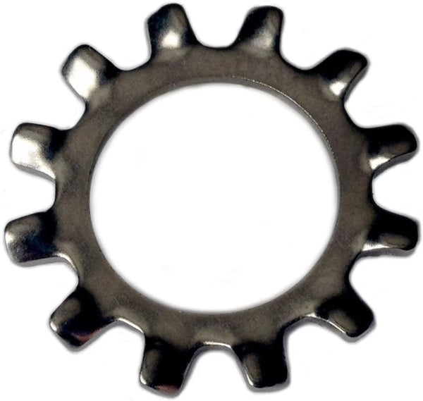 #8 Stainless Steel External Tooth Star Lock Washers, Pack of 100pcs by Marine Bolt Supply