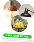 STOBOK 2pcs Decorative Lamp Finial Knob for Floor and Table Lamps Black Aluminum Harp Frame Shade Decor Internal Thread