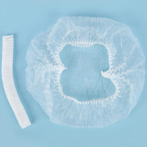 Srliya 100 (21in Pcs Disposable Cap High Elasticity Non Woven Fabric Disposable Hair Net Head Cover for Beauty Salon