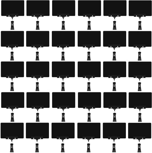 ZHENGMAI 30 Pack Mini Plastic Chalkboard Sign with Clip, Double Sided Rotating Reuse
