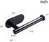 YIGII Adhesive Toilet Paper Holder, Self Adhesive Black Wall Mount Roll Holder for Bathroom & Kitchen