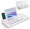 Desktop Glass Whiteboard with Storage, Desk White Board with Computer Keyboard Stand, Drawers for Home, Office