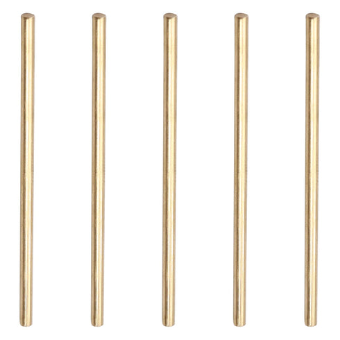 Fielect 2mm / 5/64 Brass Rods Round Solid Brass Rod Stock Lathe Bar Kit, 2 Inch Length for DIY Craft, Miniature Axle