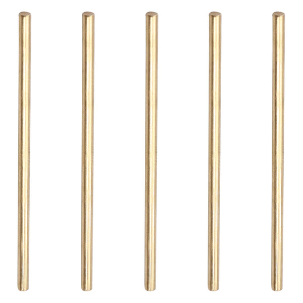 Fielect 2mm / 5/64 Brass Rods Round Solid Brass Rod Stock Lathe Bar Kit, 2 Inch Length for DIY Craft, Miniature Axle