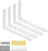 Mooche 4Pack Floating Shelf Brackets, Heavy Duty Metal L Brackets Wall Mounted Corner