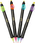 Anxiaoxuan 4 PCS Retractable Fun Outer Space Gel Pens with Large Capacity Refill Black Ink, Comfort Silicone Grip