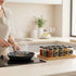 672 1.2" Set Preprinted Spice Labels Book with AZ Index, Minimalist Black Round Stickers for Kitchen Jars, Waterproof