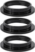 Generic 3 Pack Lamp Shade Black Collar Ring E27 Inside Threaded Diamter 1-1/2