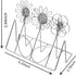dohobby Metal Hollow Flower Business Card Holder, Open Card Stand Organizer for Home Office Desk