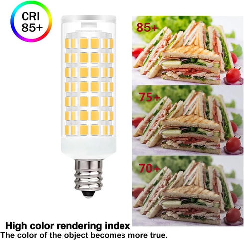 JD E11 LED Bulbs, 4Pack, T4 Mini Candelabra Base, Energy Saving, Non Dimmable for Bathroom Vanity Fixture