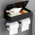 Meluvora Toilet Paper Holder with Shelf,Rustproof Flushable Wipes Dispenser,Self Adhesive Drilling Toilet Paper Holder