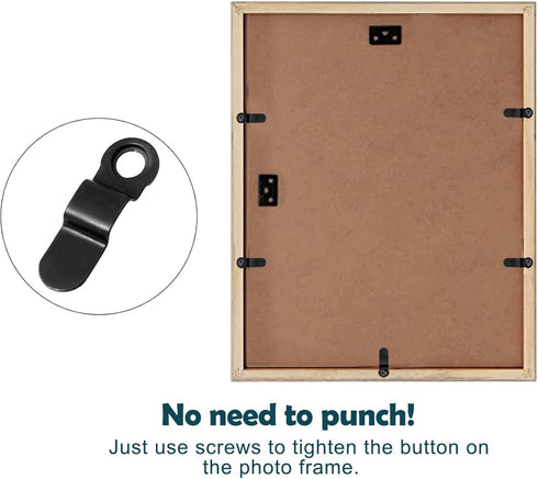 100PCS Picture Turn Button Fasteners, Photo Frame Hardware, Black
