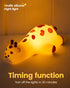joyful xinghai Kids Night Light Giraffe, Silicone Tap Control Bedside Lamp with Time Auto-Off, Cute Portable LED