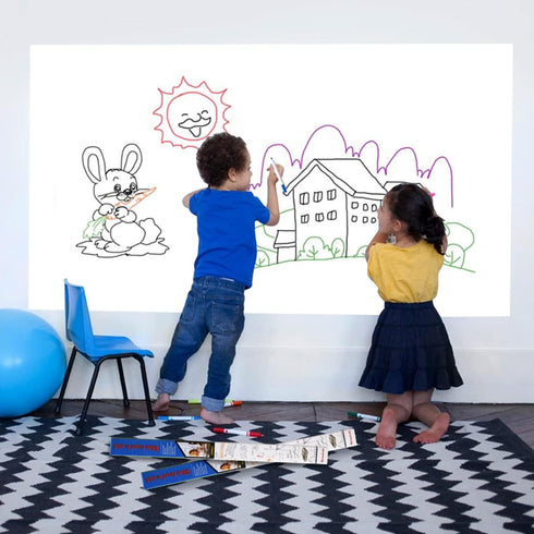 HAMIGAR Whiteboard Sticker for Wall - 17.7" x 78.7" Peel and Stick Whiteboard Wallpaper with 1 Marker