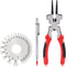 8" 6 Function MIG Welding Pliers - Dual-Sided Gage Standard Metal Gauge Measurement and Tungsten Carbide Scriber