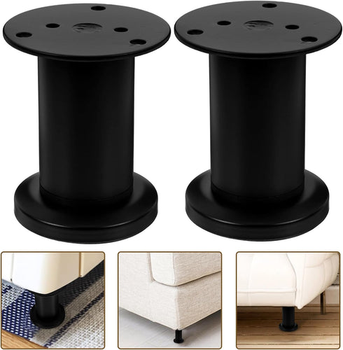 4pcs 8-12cm OUNONA Adjustable Bed Frame Support Legs Bed Feet Replacement Telescopic Furniture Legs for Sofa Cabinet Tv