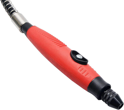 Flex Shaft Adapter Attachment, Flexible Drill Extension Cable Chuck for Dremel Rotary Grinder Woodworking Tools (Red)