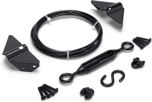 SANKINS Black Anti-Sag Gate Kits for Wooden Fence, Gate Support Cable Kit Hardware, 1 Pack Outdoor Repair Kit