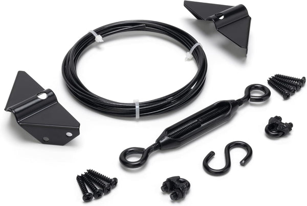SANKINS Black Anti-Sag Gate Kits for Wooden Fence, Gate Support Cable Kit Hardware, 1 Pack Outdoor Repair Kit