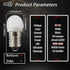 Ruiandsion 4pcs E10 LED Bulb 3V 0.6W 5050 1SMD White 6000K Upgrade for Lamps Flashlights Torch Light