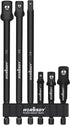HORUSDY 6-Piece Impact Grade Power Drill Sockets Adapter Sets, Hex Shank Impact Driver Socket Adapter