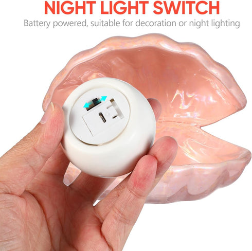 IMIKEYA Shell Light LED Seashells Mood Lamp Portable Night Light in Shell Desktop Ornament Home Decor for Bedroom