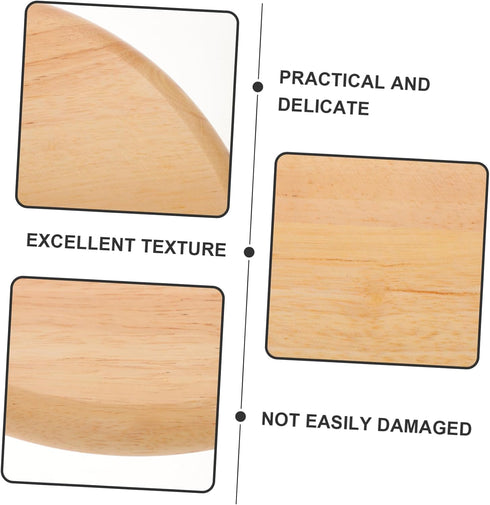 OUNONA Replacement Wooden Stool Seat Solid Rubberwood Round Dining Stool Accessory Sturdy Comfortable Scratch-Resistant