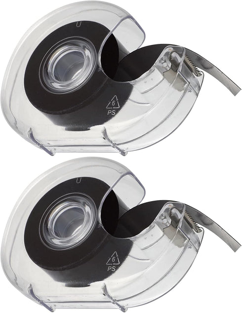 LUOZZY 2 PCS Magnetic Tape Dispenser, Flexible Strong Magnetic Strip with Adhesive Backing for DIY Craft Projects