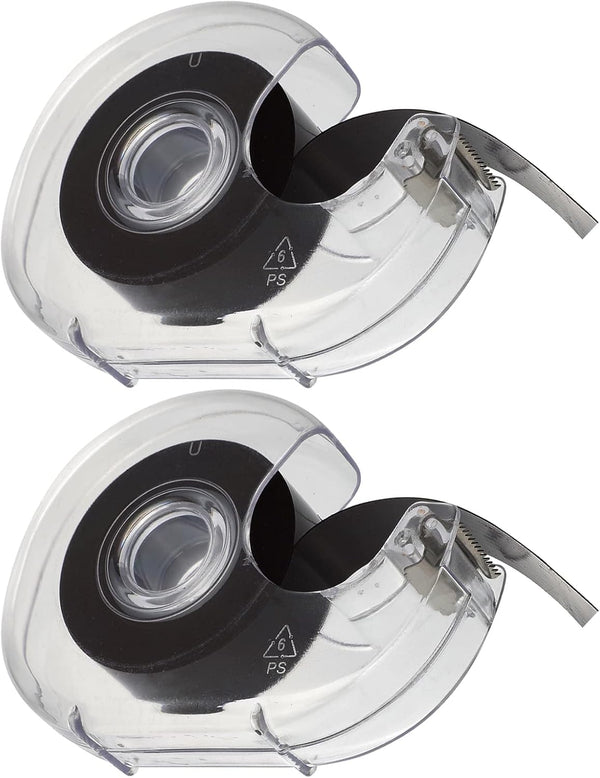 LUOZZY 2 PCS Magnetic Tape Dispenser, Flexible Strong Magnetic Strip with Adhesive Backing for DIY Craft Projects