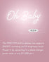 17.3 7.6inch, YALLOVE Oh Baby Neon Sign, X Cool White Neon Light, USB Powered Light-up, Adjustable Brightness, Neon